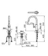 TOTO Single Lever Lavatory Faucet (Matte Black) - HAYON - TX115LY#MB - Dimension