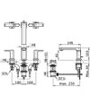 TOTO Lavatory Faucet - MA - TX119MMA - Dimensions