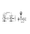 TOTO Cross Handle Combination Shower Set - CURIO - TX416SC - Dimensions