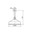 TOTO Fixed Shower Head - CURIO -  TX491SCZ - Dimensions