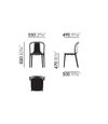 VITRA Belleville Chair Plastic - Bouroullec - Dimensions