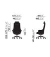 VITRA Grand Executive Highback Office Chair - Citterio - Dimensions