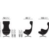 VITRA Grand Repos Chair - CItterio - Dimensions