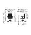VITRA ID Cloud Office Chair - Citterio - Dimensions