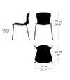 Fritz Hansen NAP - Chair (KS50) - Salto - Dimensions