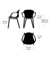 Fritz Hansen NAP - Chair (KS62) - Salto - Dimensions