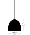 Fritz Hansen Suspence P2 - Pendant Lamp - GamFratesi - Dimensions