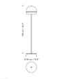 Santa & Cole Fontana Pie - Floor Lamp - Ricard - Dimensions