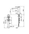 TOTO Single Lever Lavatory Faucet - ALISEI - TX115LX - Dimensions