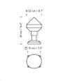 Santa & Cole Zeleste Table Lamp - Jove-Roqueta - Dimensions