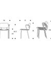  Artek Lukki Chair - Tapiovaara - Dimensions