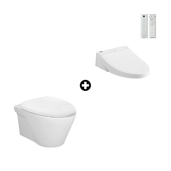 AVANTE Wall Hung Toilet Bowl CW822RJT2 with Washlet TCF24410ASG