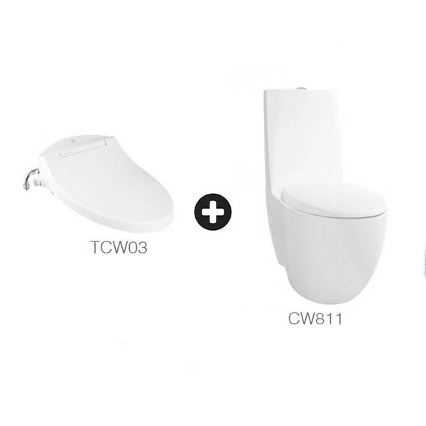 LE MUSE Close Coupled Toilet Bowl CW811PJ with Eco-washer TCW03S