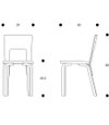 Artek Chair 66 - Aalto - Dimensions