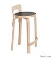 Artek High Chair K65 - Aalto - Black Linoleum