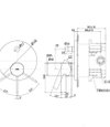 TOTO Single Lever Bath & Shower Mixer - GF - TBG11304/TBN01001 - Dimensions