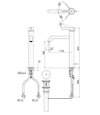 TOTO Single Lever Lavatory Faucet w/ Pop-Up Waste - GF - TLG11305 - Dimensions