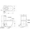 TOTO Close Coupled Toilet - CW500PJ - Dimensions