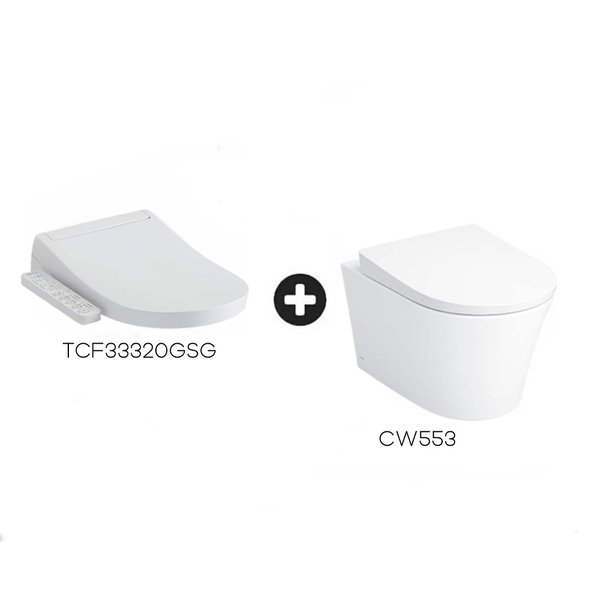 Wall Hung Toilet Bowl CW553A with Washlet TCF33320GSG