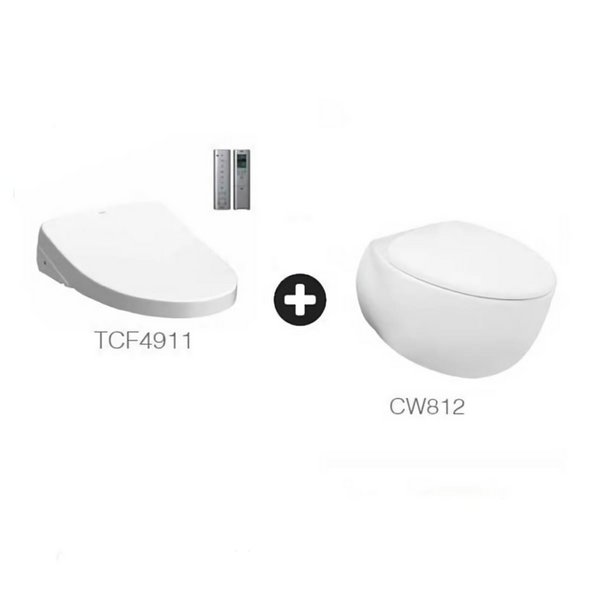 LE MUSE Wall Hung Toilet Bowl CW812REJT2 with Washlet TCF4911ESP