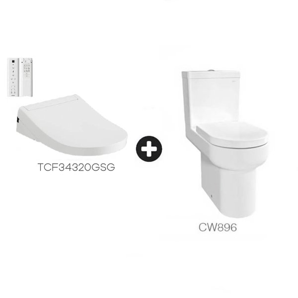 OMNI+ Close Coupled Toilet Bowl CW896PJ with Washlet TCF34320GSG