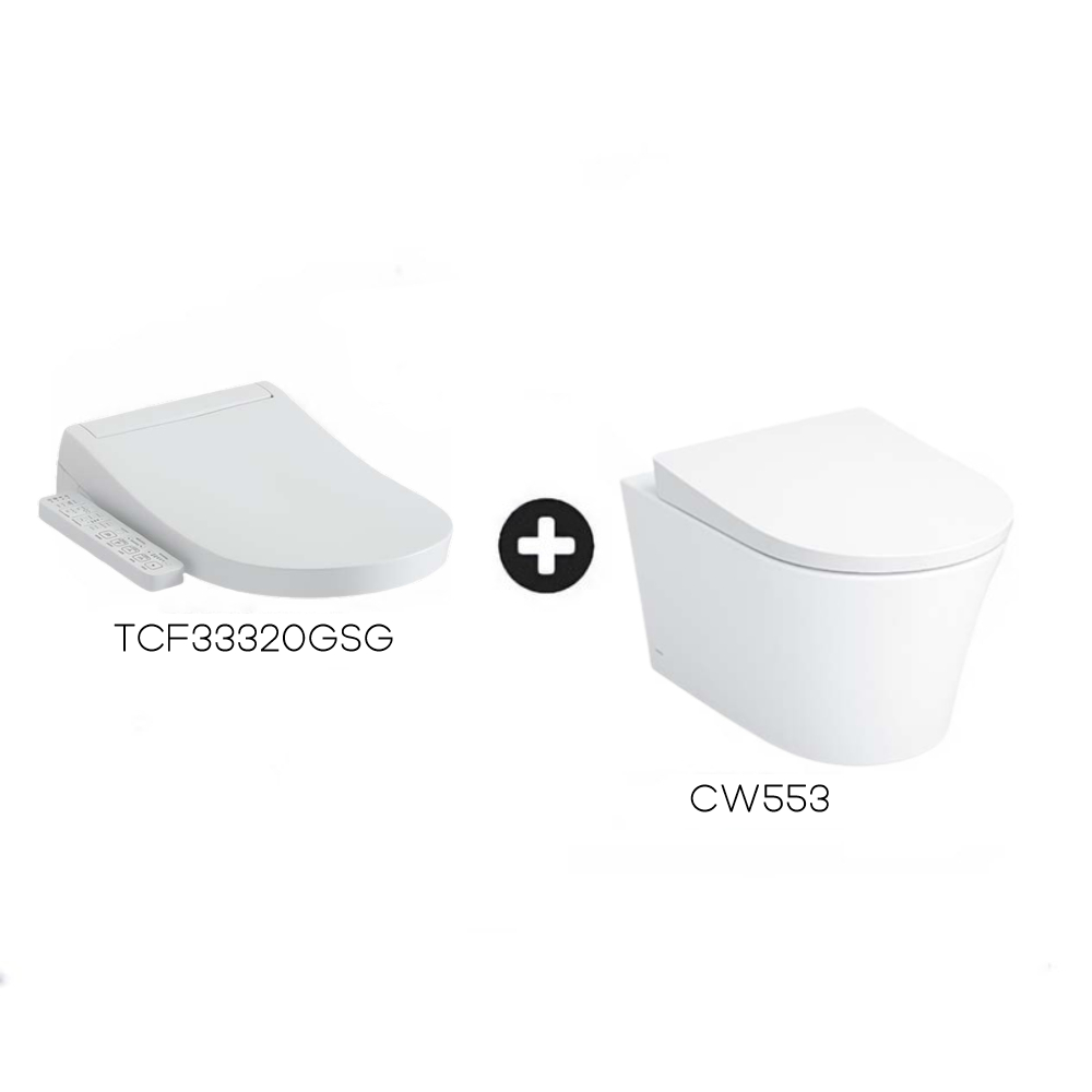 TOTO Wall Hung Toilet w/ Washlet CW553A/TCF33320GSG W. Atelier